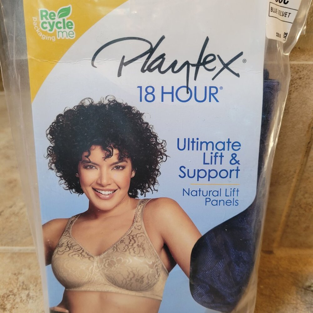 Playtex 18 Hour Ultimate Lift & Support Bra Size 36C Navy